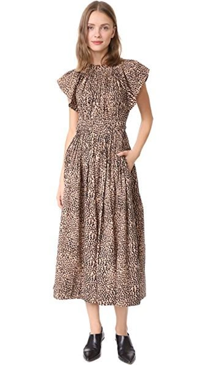 Shop Ulla Johnson Lottie Dress In Cheetah