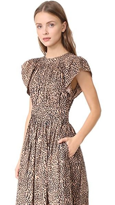 Shop Ulla Johnson Lottie Dress In Cheetah