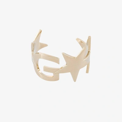 Shop Givenchy Logo And Star Cuff In Metallic