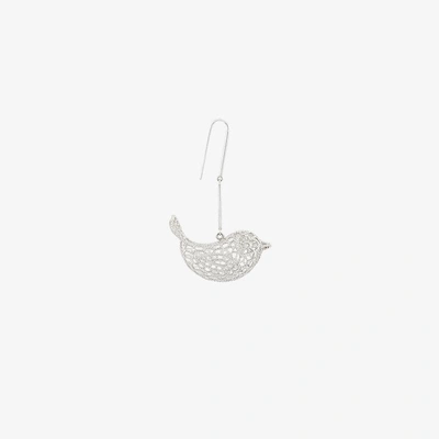 Shop Natasha Zinko Bird-shaped Earring In Metallic