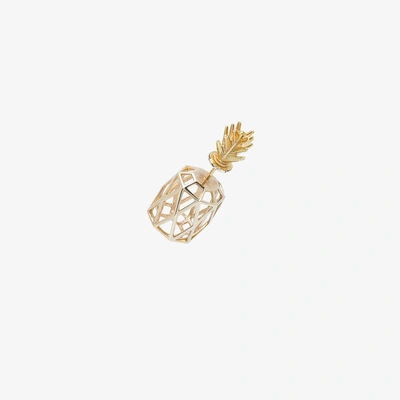 Shop Natasha Zinko Pineapple Stud Earring In Metallic