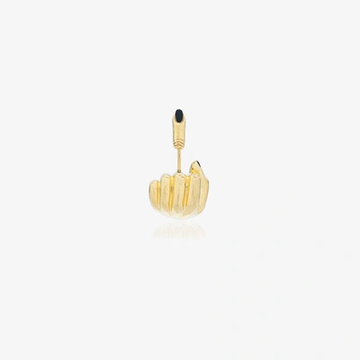 Shop Anissa Kermiche Gold-plated French For Goodnight Single Drop Earring