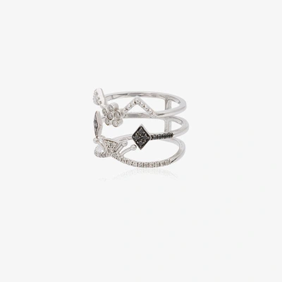 Shop Yvonne Léon Bague Chat Ring In Silver