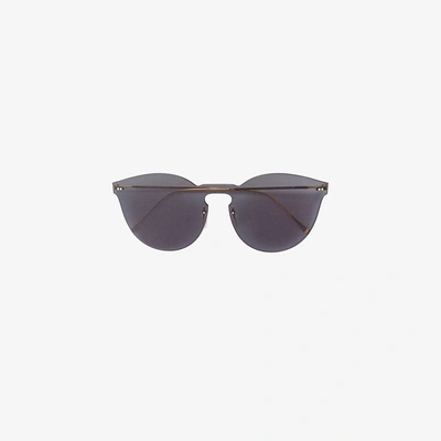 Shop Illesteva Black Leonard Mask Sunglasses