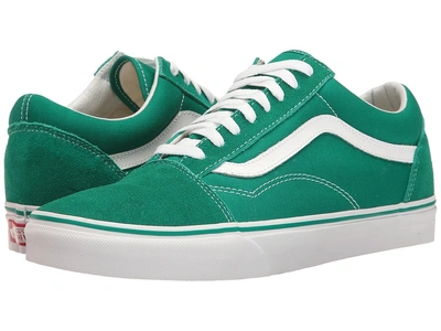 Vans - Old Skooltm ((suede/canvas) Ultramarine Green/true White) Skate Shoes