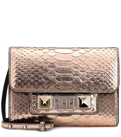 Proenza Schouler Ps11 Wallet Metallic Leather Clutch In Pink