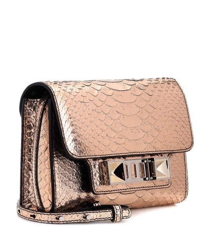 Shop Proenza Schouler Ps11 Wallet Metallic Leather Clutch In Pink