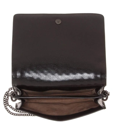 Shop Bottega Veneta Leather-trimmed Shoulder Bag