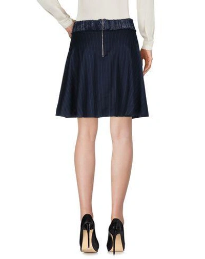 Shop Sandro Knee Length Skirt In Dark Blue