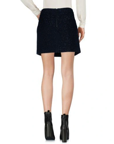 Shop Karl Lagerfeld Mini Skirt In Dark Blue