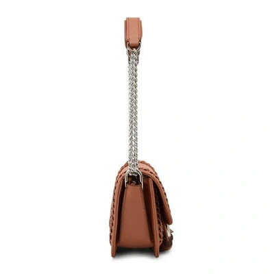 Shop Tod's Double T Crossbody Mini In Brown