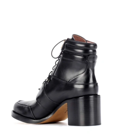 Shop Tabitha Simmons Leo Leather Ankle Boots In Llack Calf