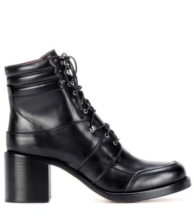 Shop Tabitha Simmons Leo Leather Ankle Boots In Llack Calf