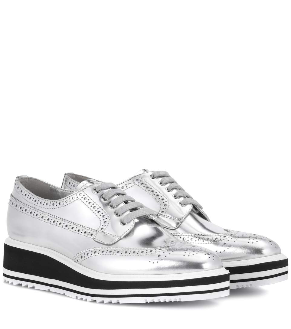 prada silver shoes