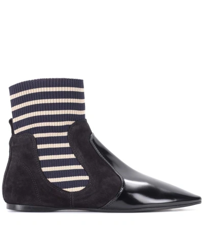 Shop Acne Studios Amalee Suede Ankle Boots In Black