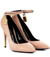 TOM FORD PADLOCK LEATHER PUMPS