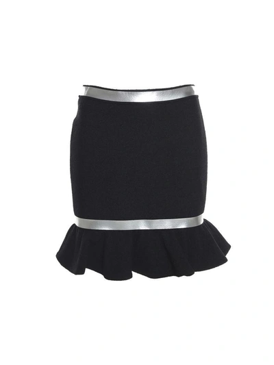 Shop Moschino Wool-bouclè Mini Skirt In Nero