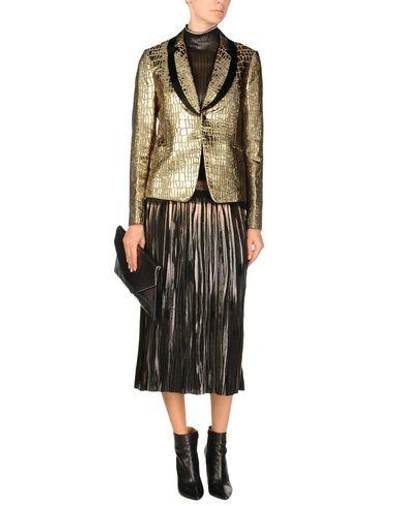 Shop Diane Von Furstenberg Blazer In Gold