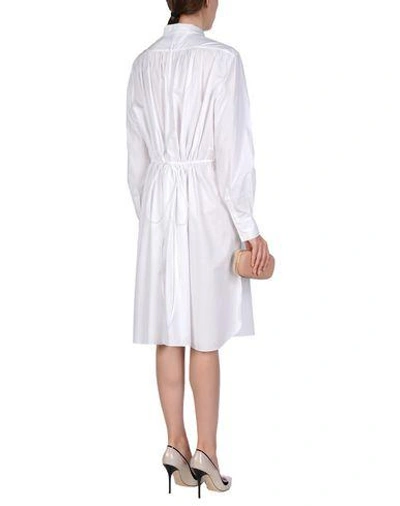 Shop Alberta Ferretti Knee-length Dresses In White