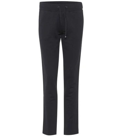 Shop Moncler Cotton Trousers In Black