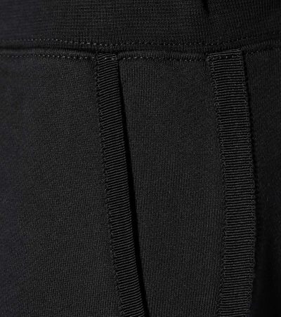 Shop Moncler Cotton Trousers In Black