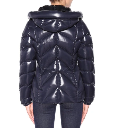 Shop Moncler Akebia Shiny Puffer Jacket In Blue