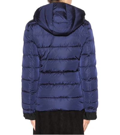 Shop Moncler Betula Hooded Down Jacket In Blue