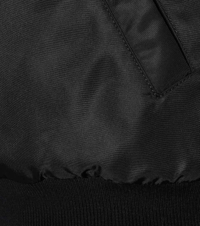 Shop Mr & Mrs Italy Fur-trimmed Bomber Jacket In Black