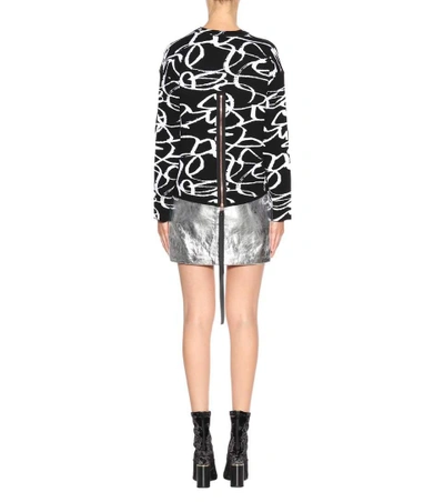 Shop Proenza Schouler Abstract Wool-blend Sweater In Llack