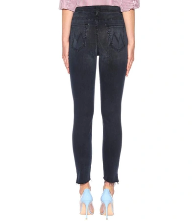 Shop Mother Stunner Zip Ankle Step Fray Jeans In Blue