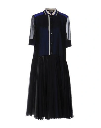 Shop Bouchra Jarrar Knee-length Dress In Dark Blue