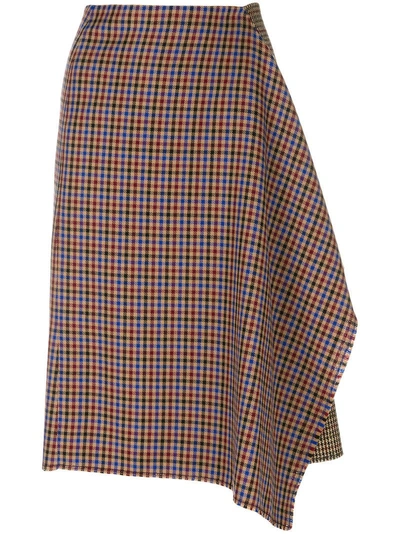 Shop Golden Goose Asymmetric Dogtooth Skirt