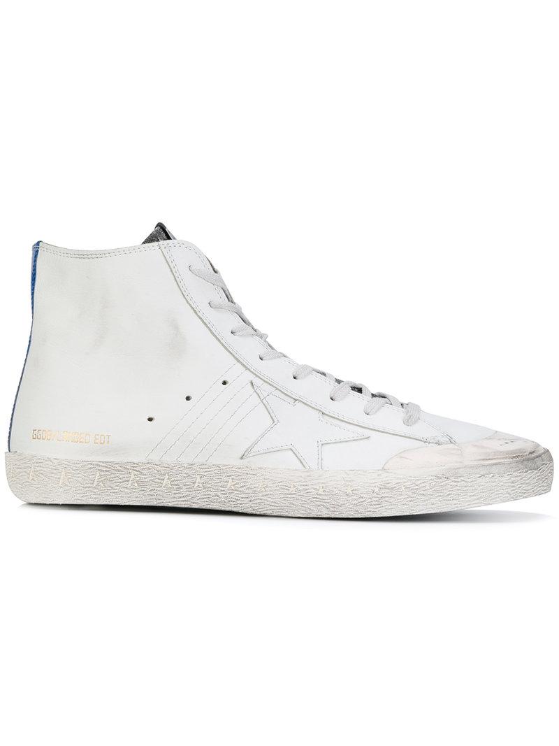 Golden Goose Men's Shoes High Top Leather Trainers Sneakers Francy Limited  Edition Landed In White | ModeSens