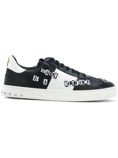 Shop Valentino Garavani Flycrew Sneakers With Jamie Reid Patches