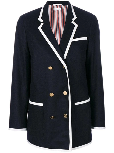 Shop Thom Browne Double Breasted Blazer