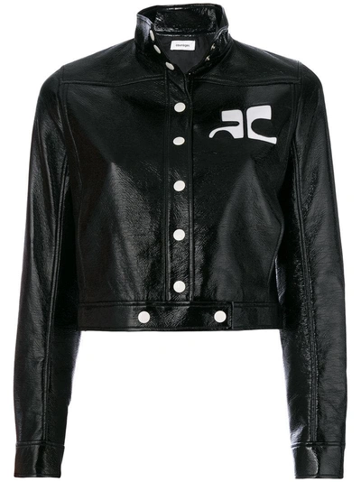 Shop Courrèges - Cropped Jacket  In Black
