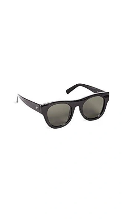 Shop Le Specs Arcadia Sunglasses In Black/khaki Mono