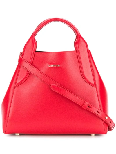 Shop Lanvin Mini Cabas Bag In Red