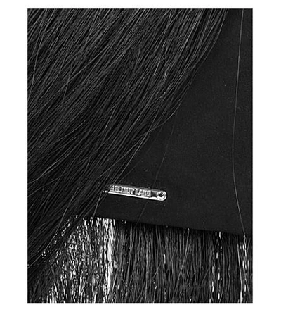 Shop Helmut Lang Re-edition Horse Hair And Suede Mini Bag In Black