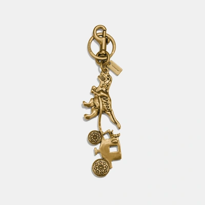 Shop Coach Rexy And Carriage Bag Charm - Women's In Gold/gold