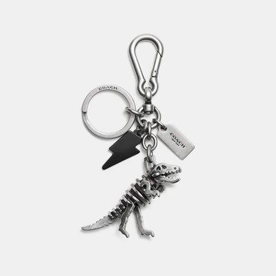 Shop Coach T. Rex Bag Charm In Silver