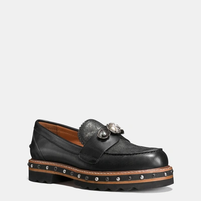 Coach Lenox Loafer - Women's In Black/anthracite