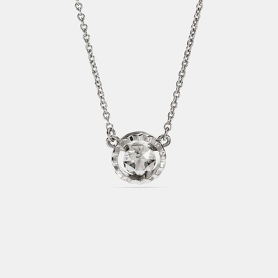 Shop Coach Sunburst Necklace In Silver