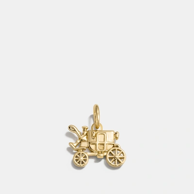 Shop Coach Carriage Charm In Gold