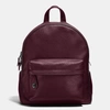 Coach Campus Backpack In Polished Pebble Leather In Oxblood/dark Gunmetal