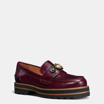 Coach Lenox Loafer - Size 8 B In Cabernet