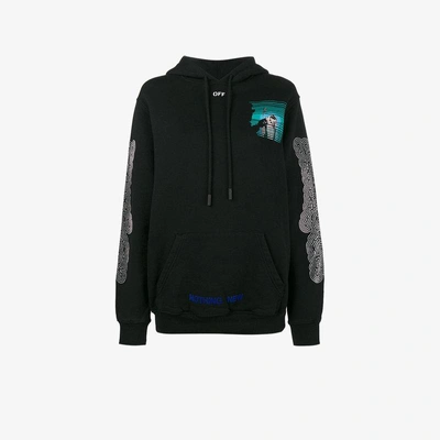 Shop Off-white Peep Printed Oversized Hoodie In Black