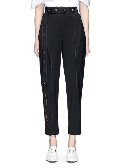 Shop Proenza Schouler Zip Virgin Wool Blend Cropped Suiting Pants