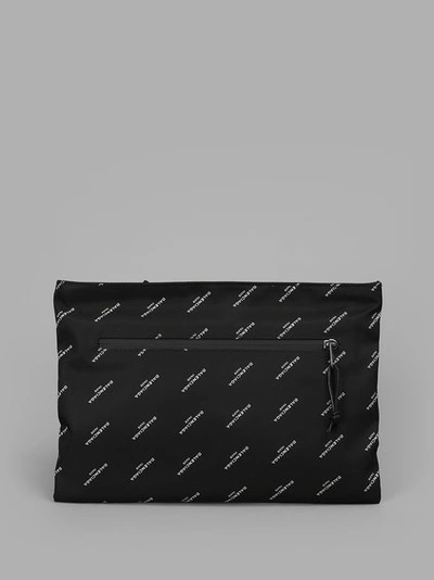 Balenciaga Explorer Pouch With Logo Print In Noir Grisbianco