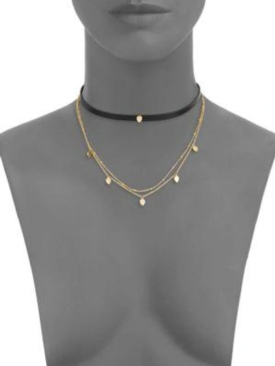 Shop Jules Smith Theo Chain Choker In Yellow Gold